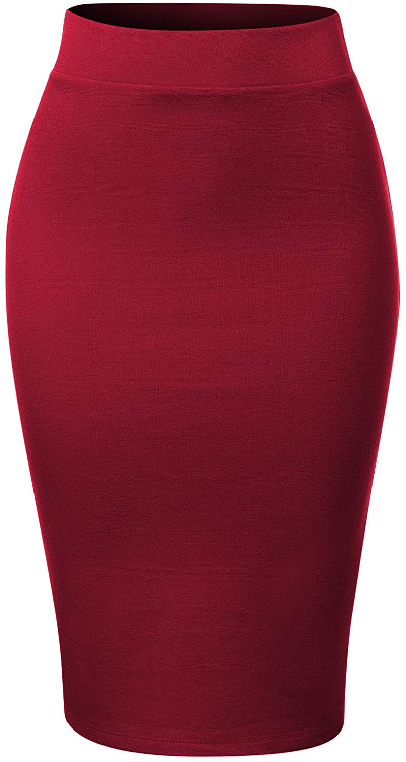 MixMatchy Women's Casual Classic Bodycon Pencil Skirt