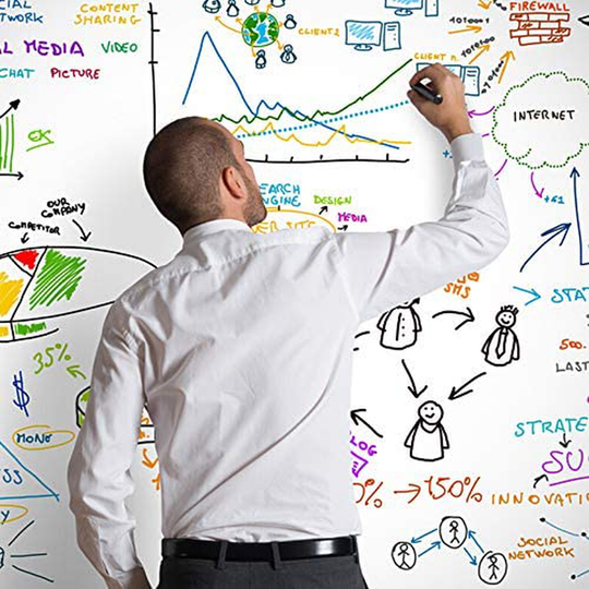 VEELIKE 78.7"x17.7" Dry Erase Whiteboard Wallpaper Peel and Stick White Board Contact Paper for Office Removable Self-Adhesive Glossy Whiteboard Wall Sticker for Kitchen Kids Room Home Wall Decor