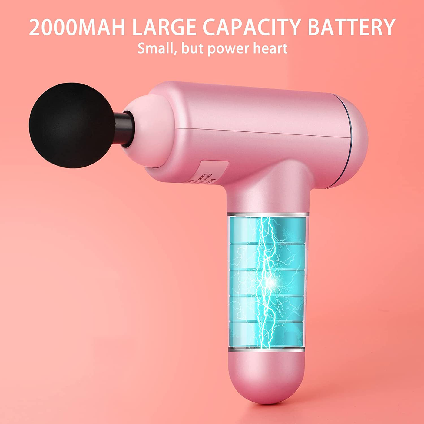 Handheld Therapy Massaging Gun for Neck Back Pain Relief with 6 Speeds and USB Charging