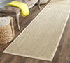 Safavieh Natural Fiber Collection NF115A Border Herringbone Seagrass Runner, 2'6" x 10' , Beige