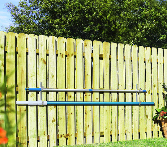 Pool Pole Hanger Premium 4pc Aluminium Holder Set by Aquatix Pro, Ideal Hooks for Telescopic Poles, Skimmers, Leaf Rakes, Nets, Brushes, Vacuum Hose, Garden Tools and Swimming Pool Accessories