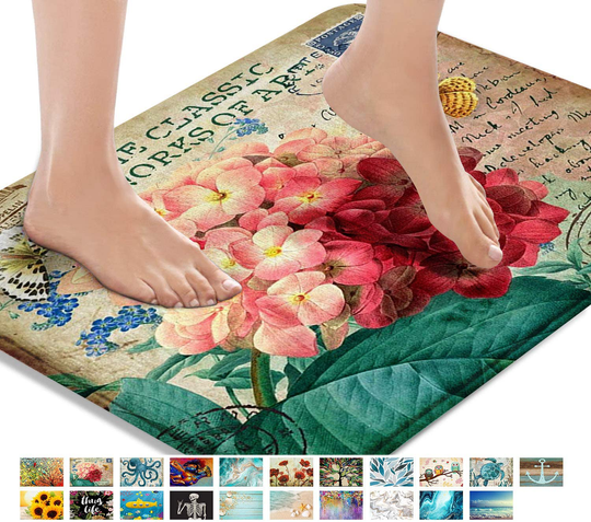 Bath Mats for Bathroom, Bathroom Mats Rugs Non-Slip,  Washable Cover 