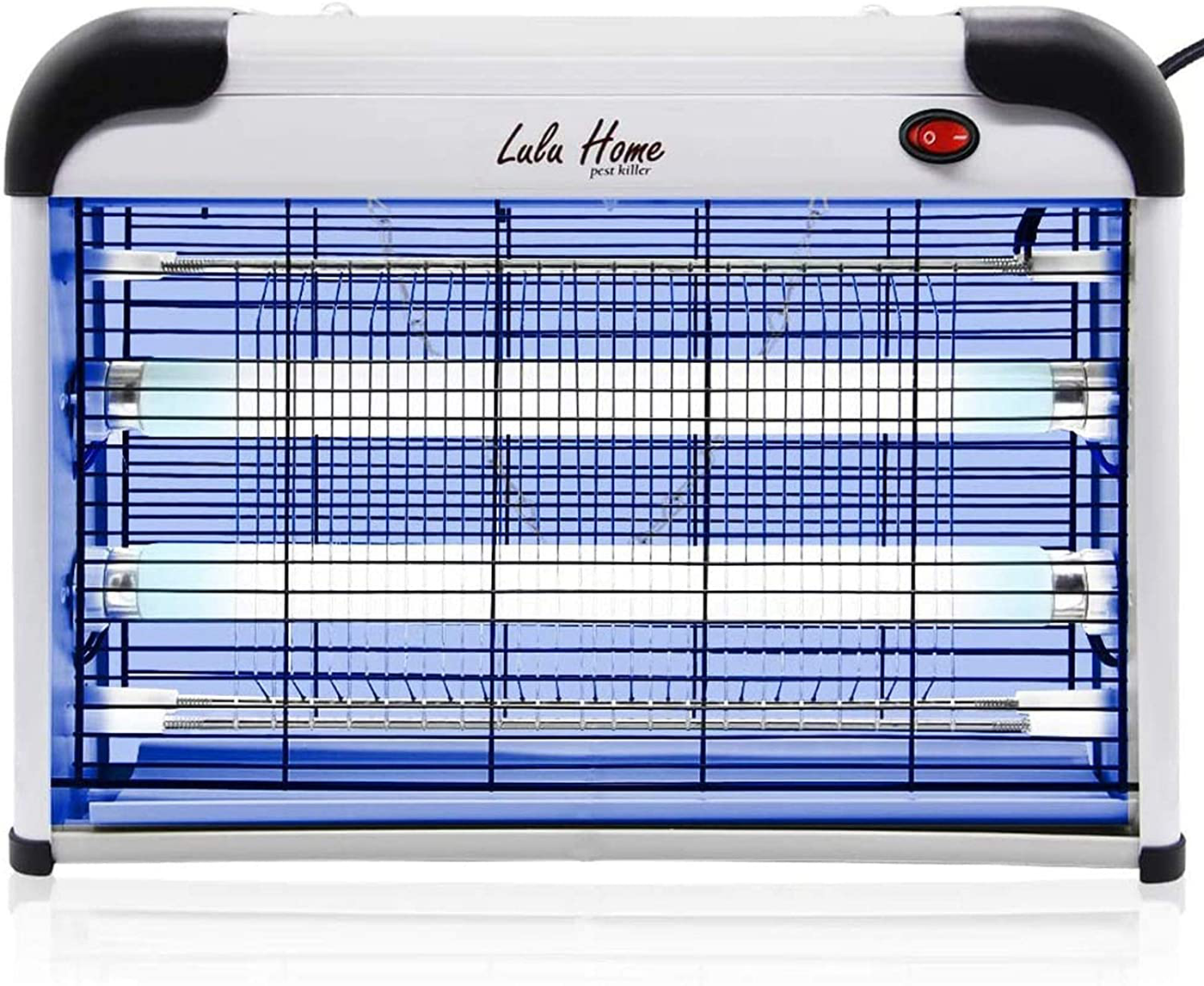 Lulu Home Electric Bug Zapper, Aluminium Indoor Insect Killer for Mosquito, Bug, Fly with Powerful 2800V Grid 20W Bulbs