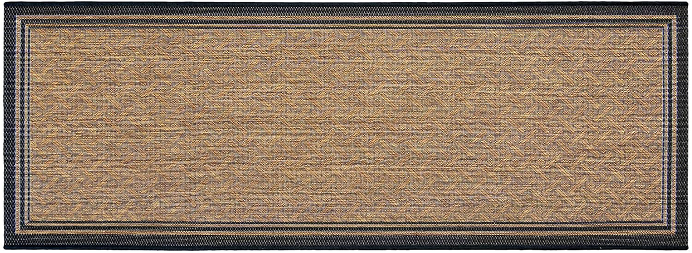 Gertmenian 22013 Outdoor Rug Freedom Collection Bordered Theme Smart Care Deck Patio Carpet 2x6 Runner, Border Black