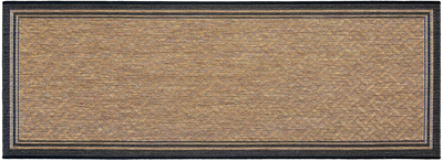 Gertmenian 22013 Outdoor Rug Freedom Collection Bordered Theme Smart Care Deck Patio Carpet 2x6 Runner, Border Black