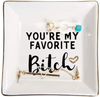 HOME SMILE Ring Trinket Dish-My Favorite, Funny BFF Birthday Gifts for Women