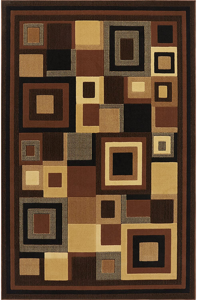 Home Dynamix Catalina Virginia Abstract Area Rug, Geometric Black/Brown 3'3"x5'2"