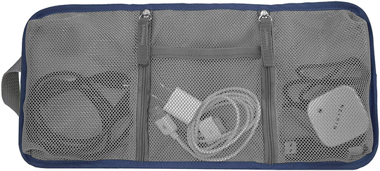 Travelon Tech Accessory Organizer, Royal Blue, OPEN 13.75 x 6.5 x .1 CLOSED 6.5 x 5 x 1