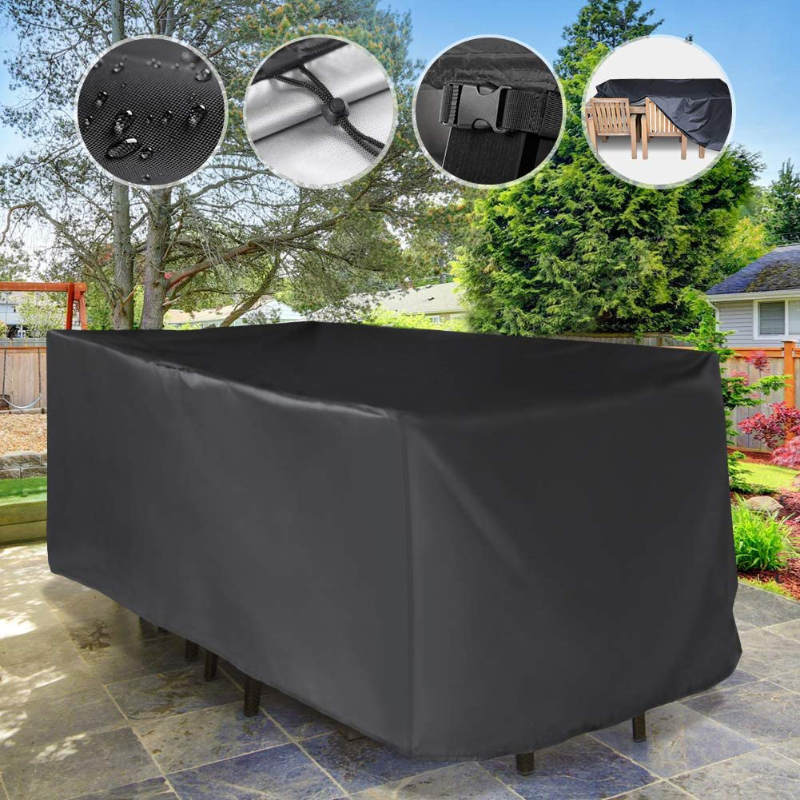 96"x64"x40" Weatherproof Patio Furniture Cover, Anti-UV Rectangular Fit for 6-12 Seats