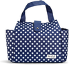 Fit + Fresh Westport Insulated Soft Liner Lunch Bag Kit, Classic Navy Dot