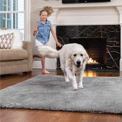 Gorilla Grip Original Ultra Soft Runner Area Rug, 2x8 FT, Many Colors, Luxury Shag Carpets, Fluffy Indoor Washable Rugs for Kids Bedrooms, Plush Home Decor for Living Room Floor, Bedroom, Light Gray