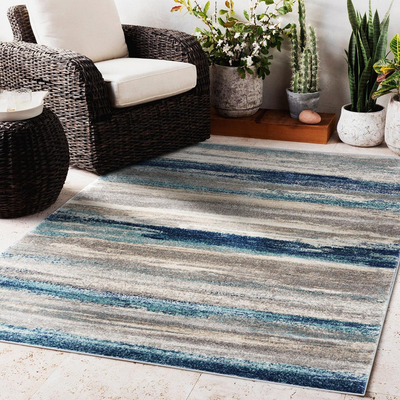 Luxe Weavers Rug – Modern Abstract Area Rug, 9085 Turquoise 6x9