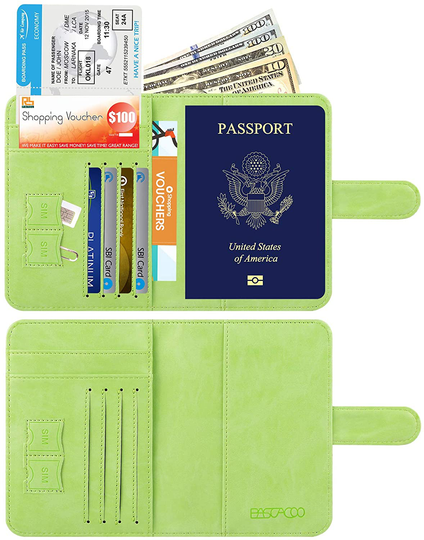 Passport Holder Cover Wallet RFID Blocking Leather Card Case Travel Accessories for Women Men