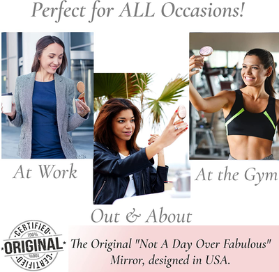 Birthday Gifts for Women I 'Not a Day Over Fabulous' Rose Gold Compact Mirror I Best Friend Birthday Gifts for Her I Funny Women Gifts for Birthday I Unique Gifts for Women, Friends, Mom or Coworkers