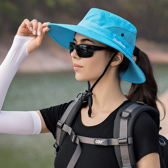 Fishing Sun Bucket Hat for Men or Women 3” Wide Brim UPF 50+