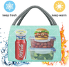 Cute Lunch Bags for Women Men Reusable Insulated Lunch Box With Large Capacity Waterproof Cooler Tote Bag for Work Picnic Travel, White Check
