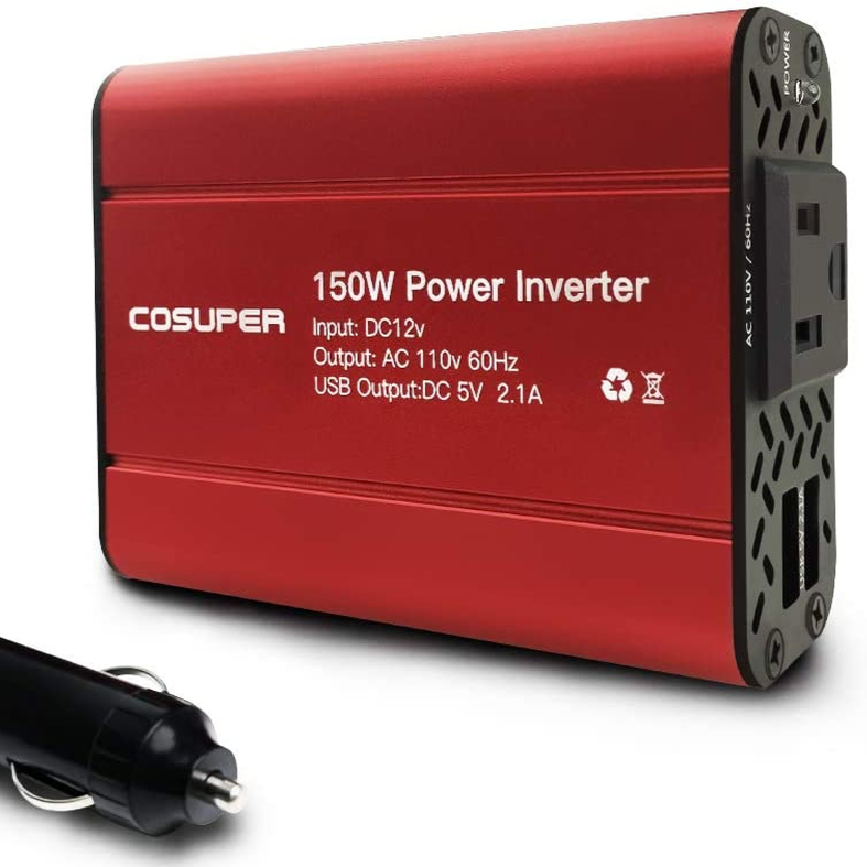 150 Watt Power Inverter for Car 12v to 110v Dc to Ac Converter