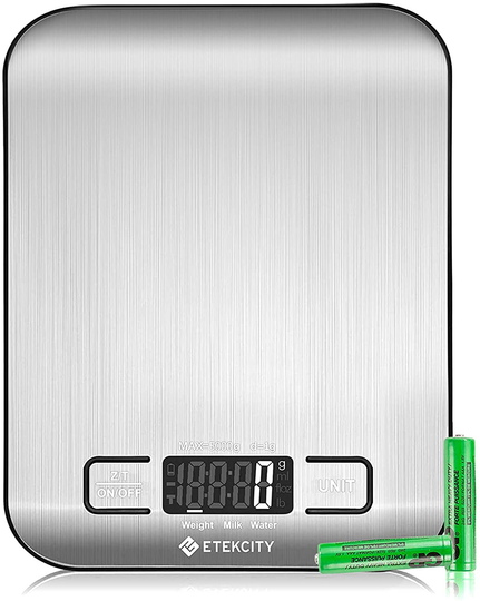 Etekcity Food Nutrition Kitchen Scale, Digital Grams and Ounces for Weight Loss, Baking, Cooking, Keto and Meal Prep, Large, 304 Stainless Steel