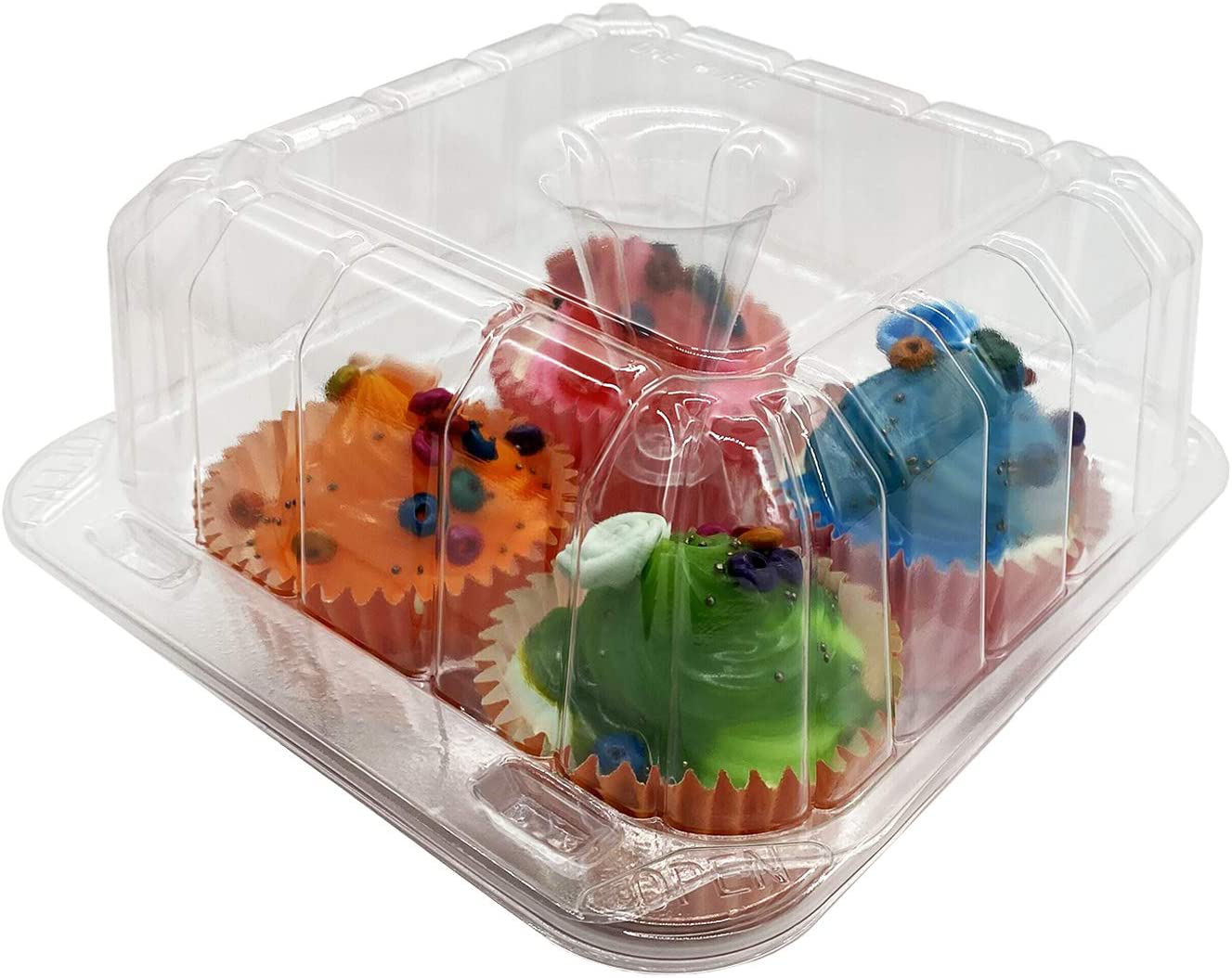 Cupcake Containers Plastic Disposable Clear Plastic Cupcake Muffin Dome Holders Cases