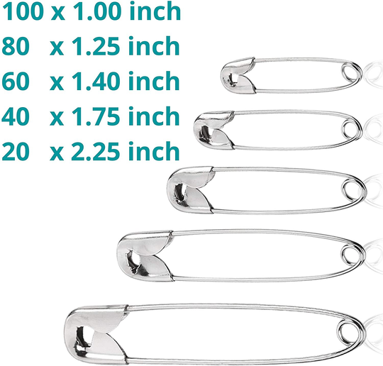 Mr. Pen- Safety Pins, Safety Pins Assorted, 300 Pack, Assorted Safety Pins, Safety Pin, Small Safety Pins, Safety Pins Bulk, Large Safety Pins, Safety Pins for Clothes