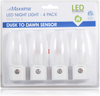 Maxxima MLN-16 LED Plug in Night Light with Auto Dusk to Dawn Sensor, 5 Lumens (pack of 4)