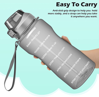 Ahape Gallon Motivational 64/100 oz Water Bottle with Time Marker & Straw, Large Daily Water Jug for Fitness Gym Outdoor Sports, Remind of All Day Hydration, Leak Proof, BPA Free (black, 100oz)