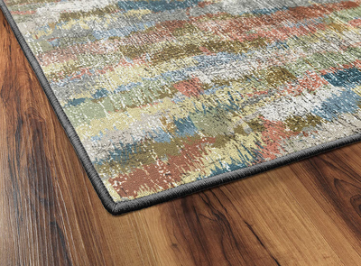 Brumlow Mills Rustic Abstract Bohemian Contemporary Colorful Print Pattern Area Rug for Living Room Decor, Dining, Kitchen Rugs, Bedroom or Entryway Rug, 2'6" x 3'10", Blue/Gray