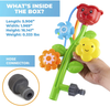 CHUCHIK Outdoor Water Spray Sprinkler for Kids and Toddlers - Cute Lawn Spinning Flower Kids Sprinkler w/ Wiggle Tubes - Splashing Fun for Summer Days - Attaches to Garden Hose - Age 3+