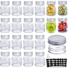 6oz Glass Jars With Lids,Spice Jars,Small Mason Jars Regular Mouth,Mini Canning Jars For Honey,Jam,Jelly,Baby Foods,Wedding Favor,Shower Favors, Set of 20