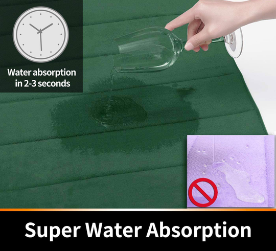 Memory Foam Bath Mat Rug, Comfortable, Soft, Super Water Absorption, Machine Wash, Non-Slip for Bathroom 