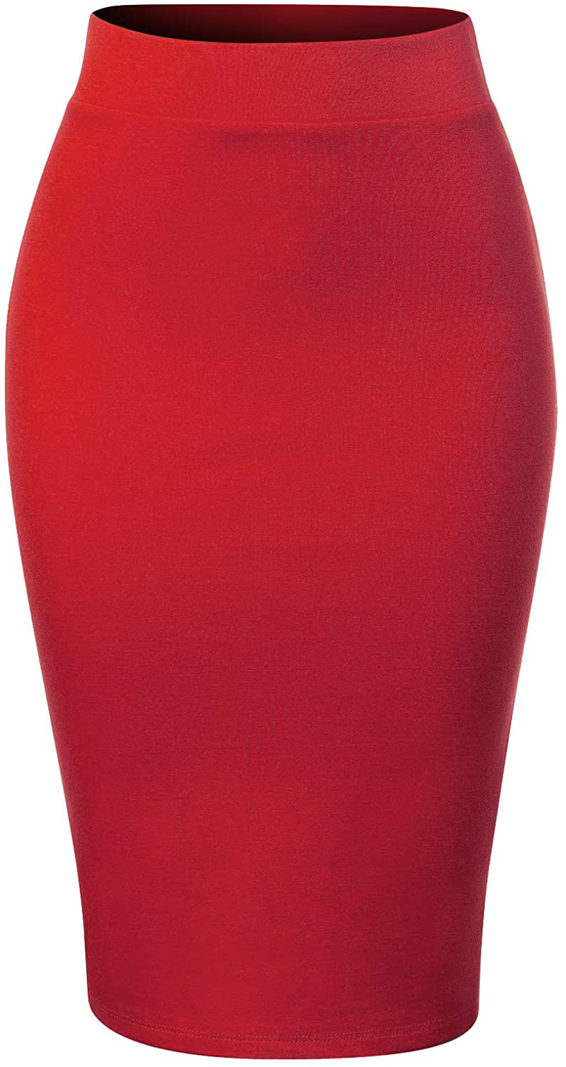 MixMatchy Women's Casual Classic Bodycon Pencil Skirt