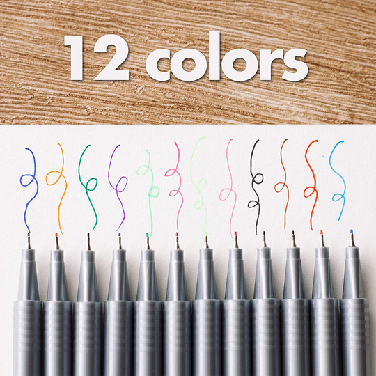 Mr. Pen- Fineliner Pens, 12 Pack, Pens Fine Point, Colored Pens, Journal Pens, Bible Journaling Pens, Journals Supplies, School Supplies, Pen Set, Art Pens, Writing Pens, Fine Tip Markers, Bible Pens