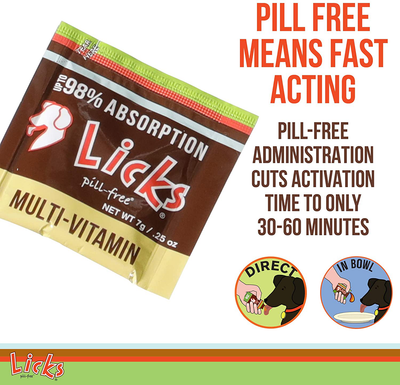 Licks Dog Multi-Vitamin Supplements - 10-use