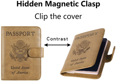 Passport Holder Cover Wallet RFID Blocking Leather Card Case Travel Accessories for Women Men