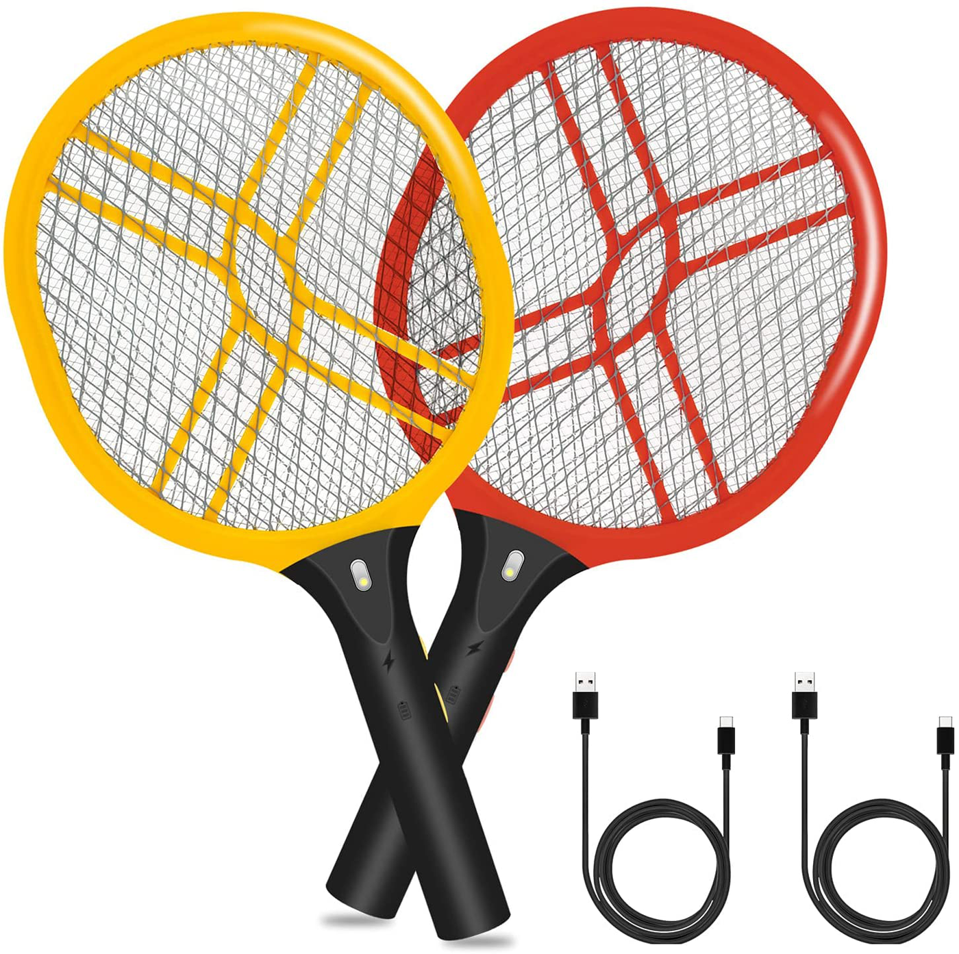 Faicuk Handheld Bug Zapper Racket Rechargeable Mosquito Killer (2 Pack)