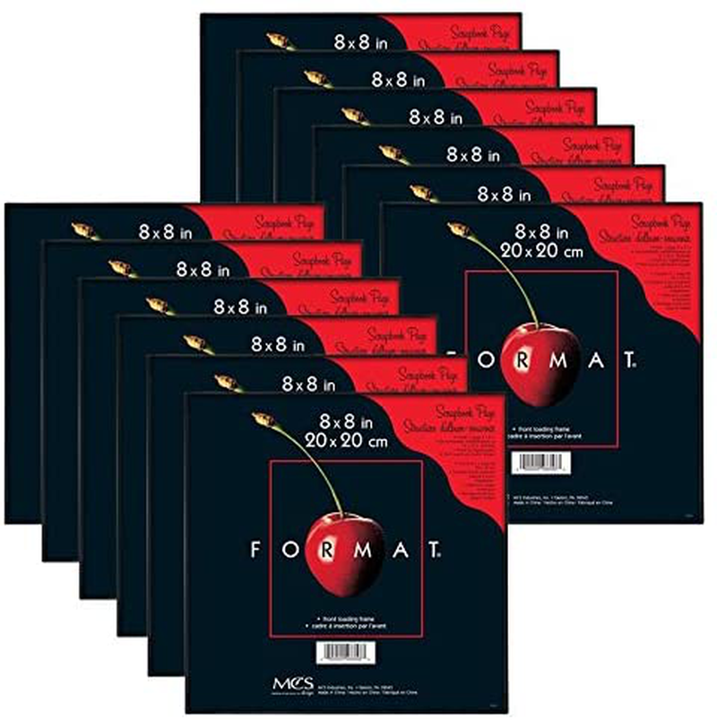 MCS Format Frames, 8 x 8 in, Black, 12 Count