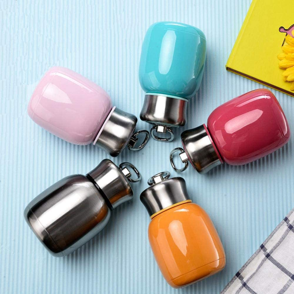 Stainless Steel Water Bottle, Mini 200ml Vacuum Insulated Water Bottle Vacuum Leak Proof Sport Insulated Tumbler Vacuum Cup Hot and Cold Water Bottle Women Girls Kids Gift (Original color)
