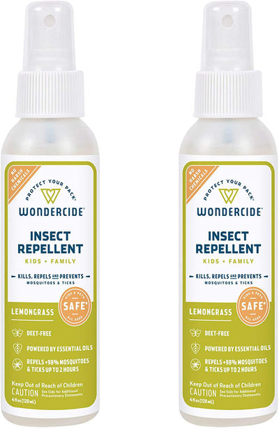 Wondercide - Mosquito, Tick, and Insect Repellent Spray with Natural Essential Oils - DEET-Free Plant-Based Bug Spray and Killer - Safe for Kids, Babies, and People - Rosemary 2-Pack of 4 oz