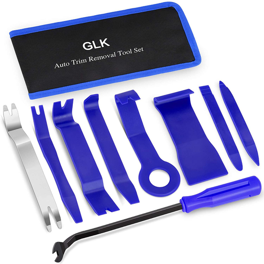GLK Auto Trim Removal Tool Kit Door Clip Panel Removal Tool Set Car Pry Tool with Fastener Remover for Car Dash Radio Audio Installer Pry Tool 9PCS