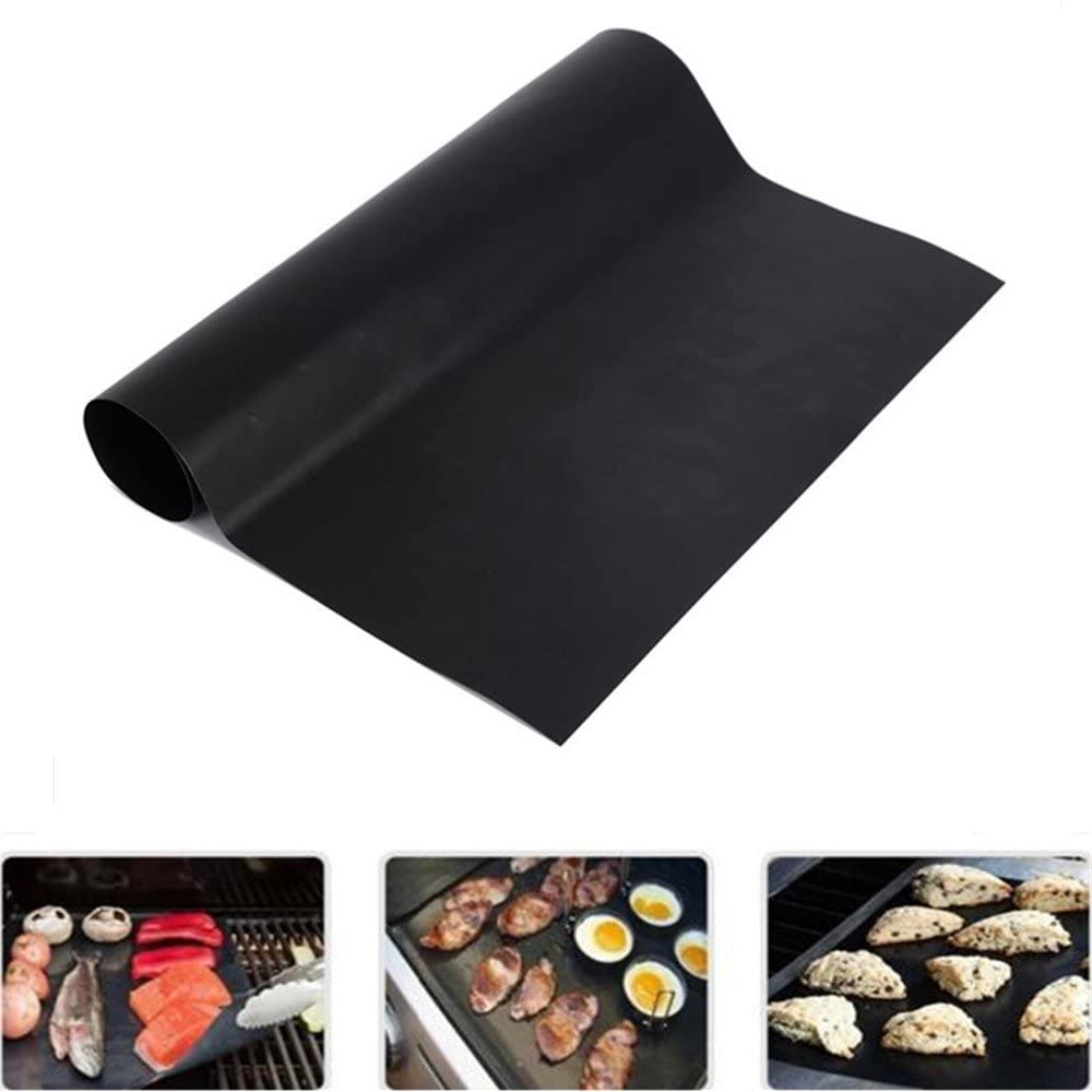 Set of 2 Fiber Reusable Nonstick BBQ Grill Roast Mat Sheet Portable Easy Clean Outdoor Picnic Fry Cooking Barbecue Tools
