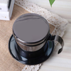 Portable Stainless Steel Coffee Drip Filter Coffee Maker Pot for Home Kitchen Office Outdoor Use, Durable, Safe(Black)