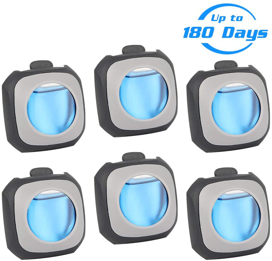 Air Jungles New Car Scent Car Air Freshener Clip(Blue Sky), 6 Car Freshener Vent Clips, 4ml Each, Long Lasting Air Freshener for Car, Up to 180 Days Car Refresher Odor Eliminator