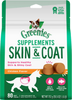 GREENIES Skin & Coat Food Supplements with Omega 3 Fatty Acids, 80-Count Chicken- Flavor Soft Chews for Adult Dogs