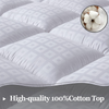 Mattress Pad Cover Queen Size Cooling Mattress Topper Pillow Top Cotton Upper Layer with Polyester Fill Quilted Fitted Mattress Protector 8"-21" Deep Pocket
