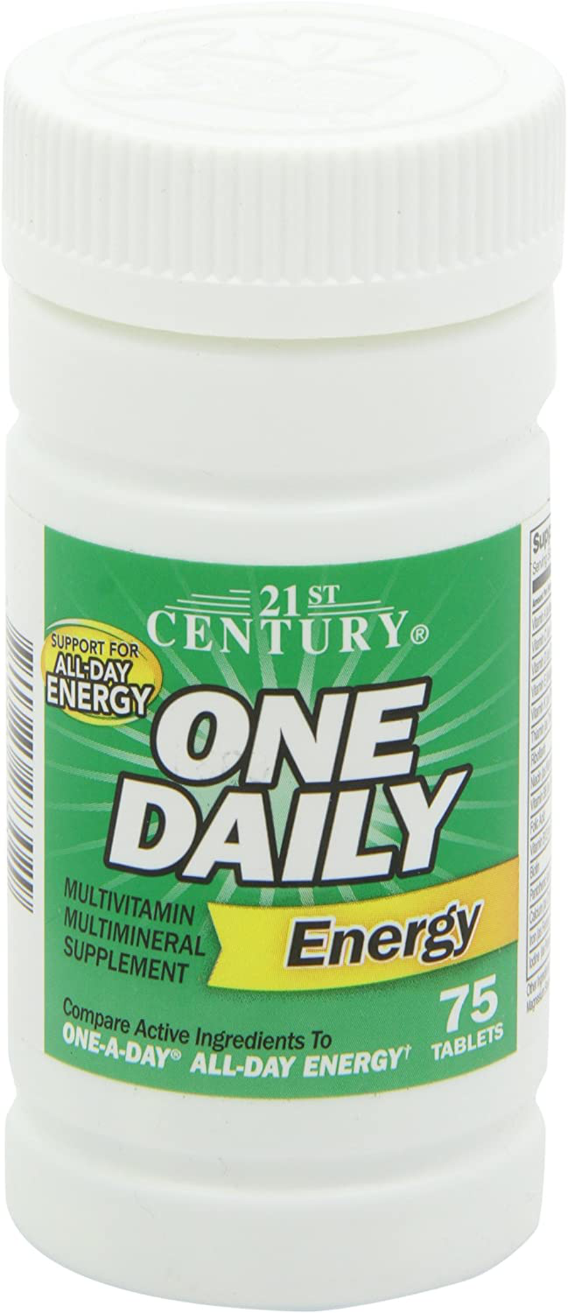 21st Century One Daily Energy Tablets, 75 Count