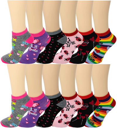 12 Pairs Christmas Socks Women Low Cut