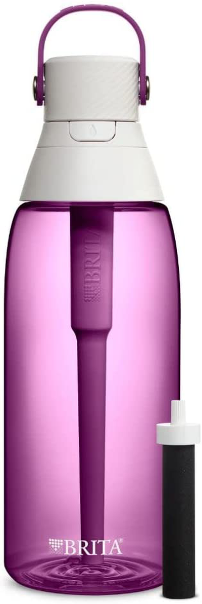 Brita Plastic Water Filter Bottle, 26 Ounce 1, Sea Glass