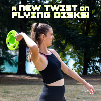 StuntDisk Flying Disc Toy - Perform Amazing Tricks & Spins - Outdoor Disk Game for Lawn, Beach & More - Throw, Toss & Catch - Kids & Adults 8+