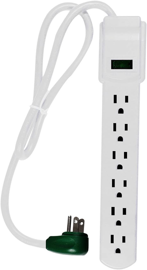GoGreen Power GG-16103MS 6 Outlet Surge Protector w/ 2.5' Cord