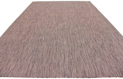 Unique Loom Solid Collection Casual Transitional Indoor and Outdoor Flatweave Runner Rug, 2' 7" x 12', Navy Blue/Light Blue